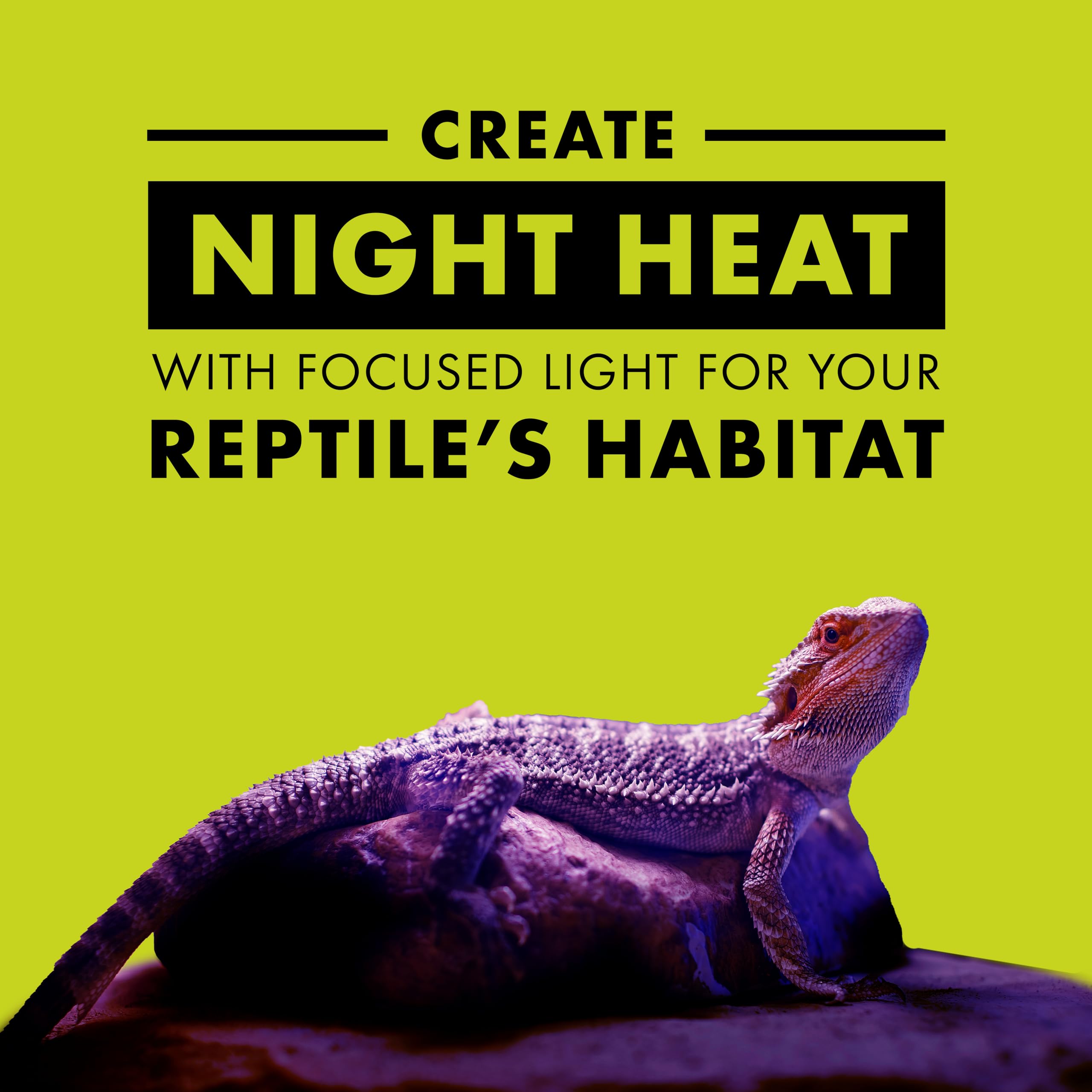 Zilla Incandescent Spot Bulb, For Nocturnal Reptile Species, Night Black